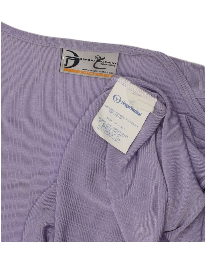 SERGIO TACCHINI Womens Cardigan Top UK 14 Medium Purple Polyester