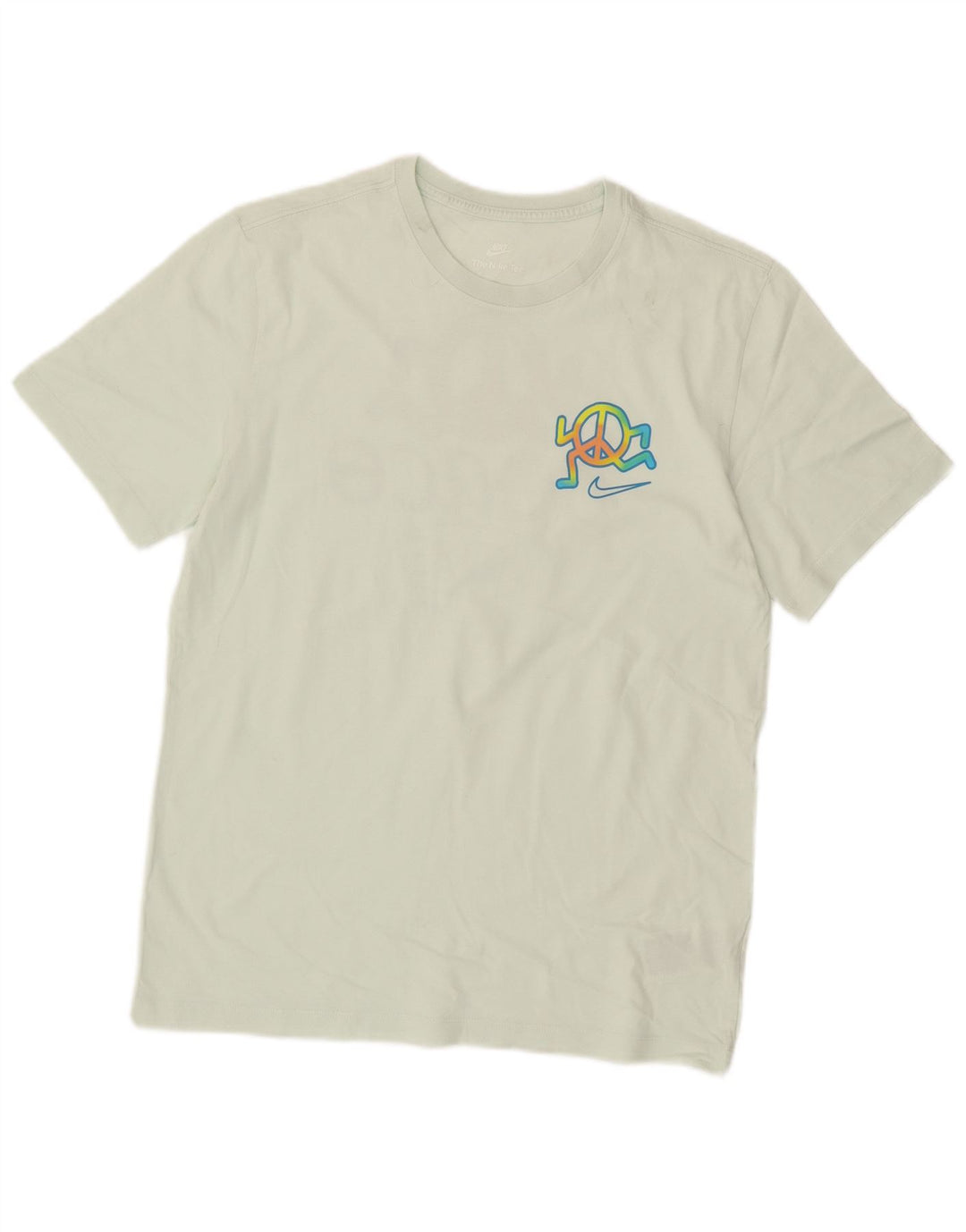 NIKE Mens Graphic T-Shirt Top Medium Green Cotton