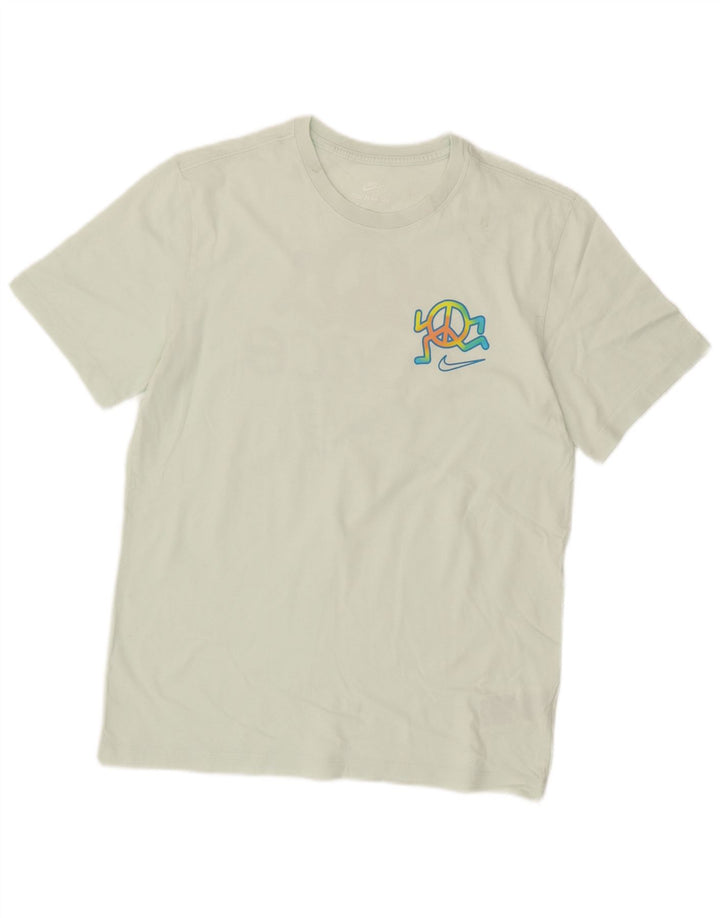 NIKE Mens Graphic T-Shirt Top Medium Green Cotton