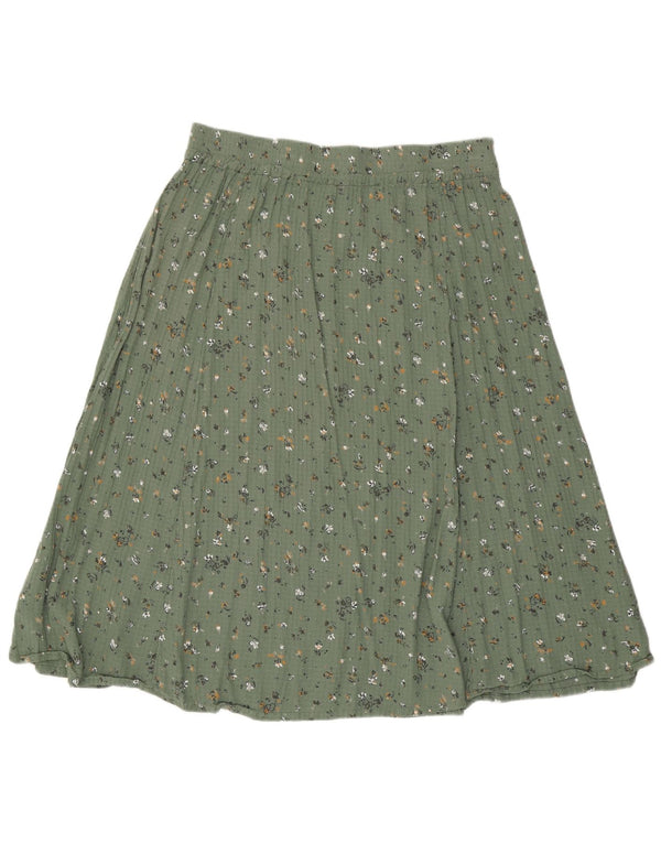 Damska spódnica w kształcie litery A Fat Face UK 18 XL W36 Zielona wiskoza w kwiaty