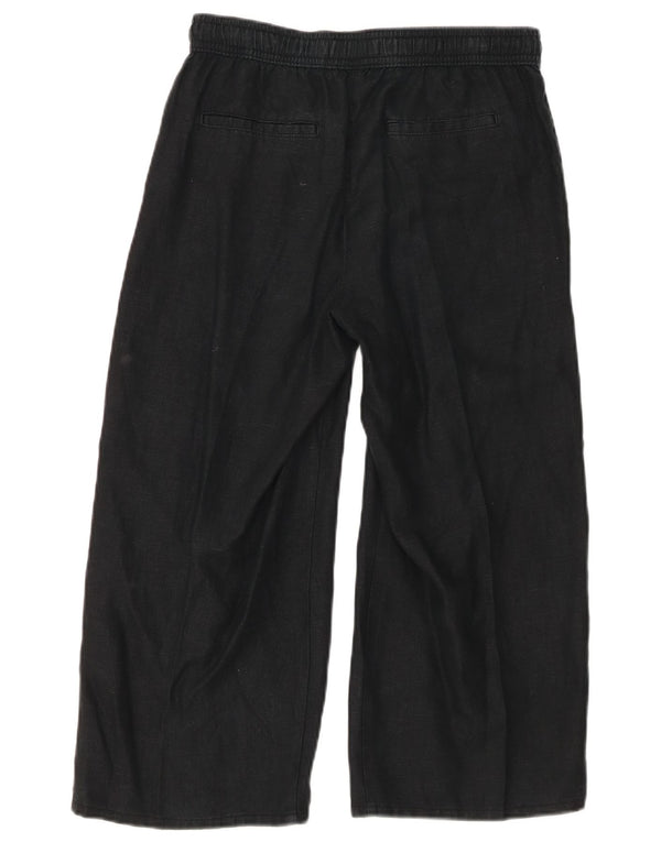 Spodnie damskie Capri Marks & Spencer UK 8 Small W27 L21 Czarne lniane