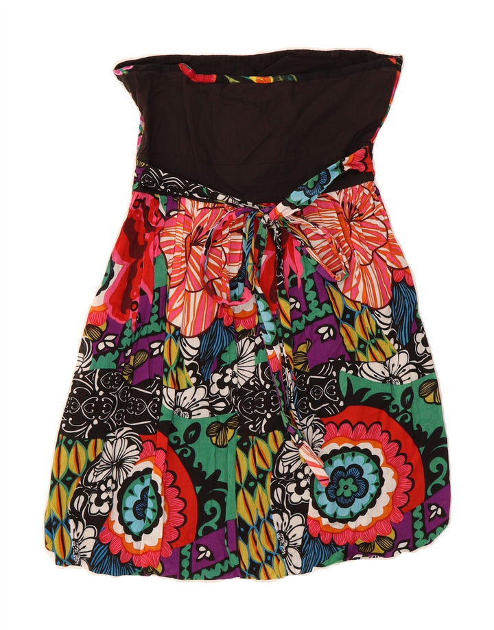 DESIGUAL Womens Off Shoulder Bubble Dress EU 36 Small Multicoloured Floral Vintage Desigual and Second-Hand Desigual from Messina Hembry 