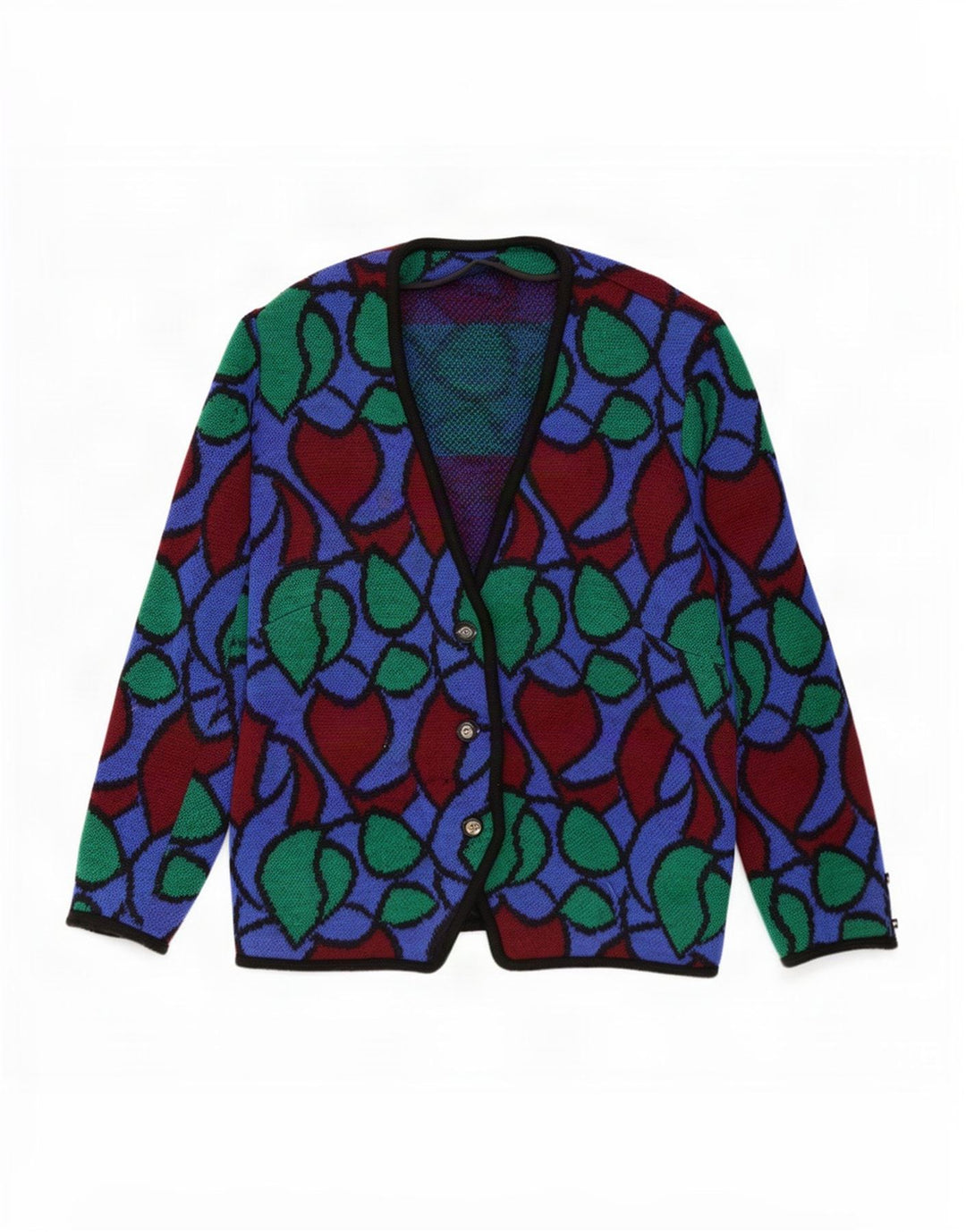 Sweter damski w stylu vintage, abstrakcyjny wzór, UK 18 XL, wielokolorowy