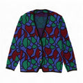 Sweter damski w stylu vintage, abstrakcyjny wzór, UK 18 XL, wielokolorowy
