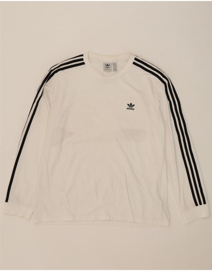 Damska koszulka Adidas z długim rękawem UK 20 2XL Biała bawełna