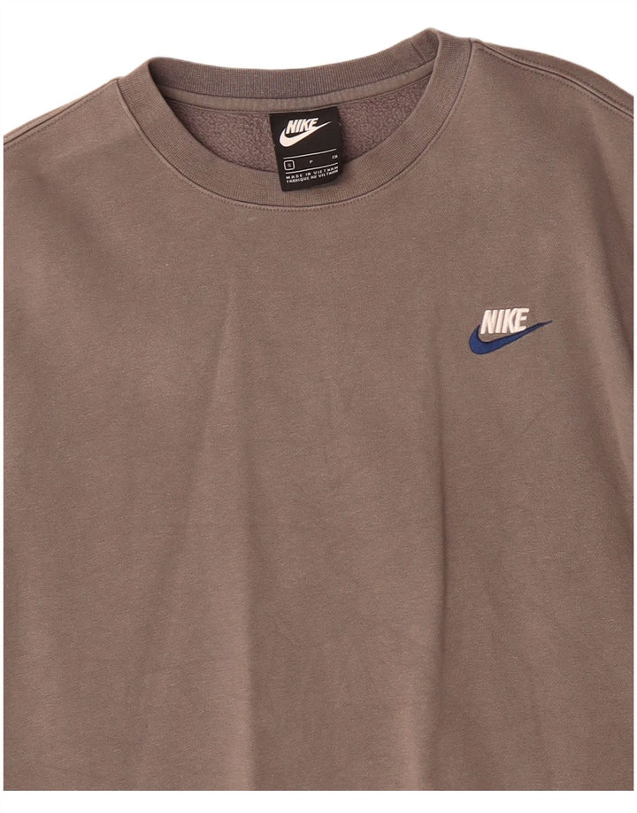 Męska bluza dresowa Nike, mała, szara, bawełniana
