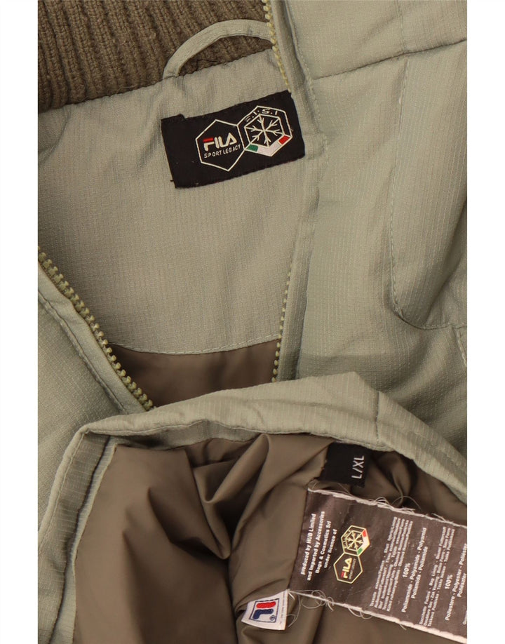 Męska ocieplana kurtka Fila UK 40, duża, zielona, poliestrowa