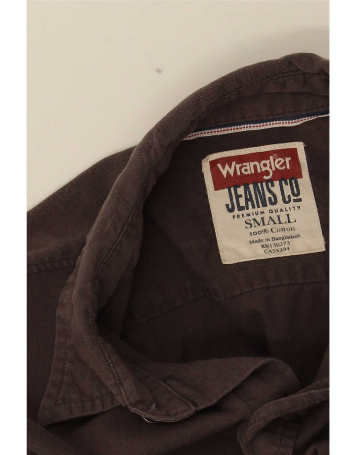Koszula męska Wrangler o regularnym kroju, mała, brązowa, bawełniana