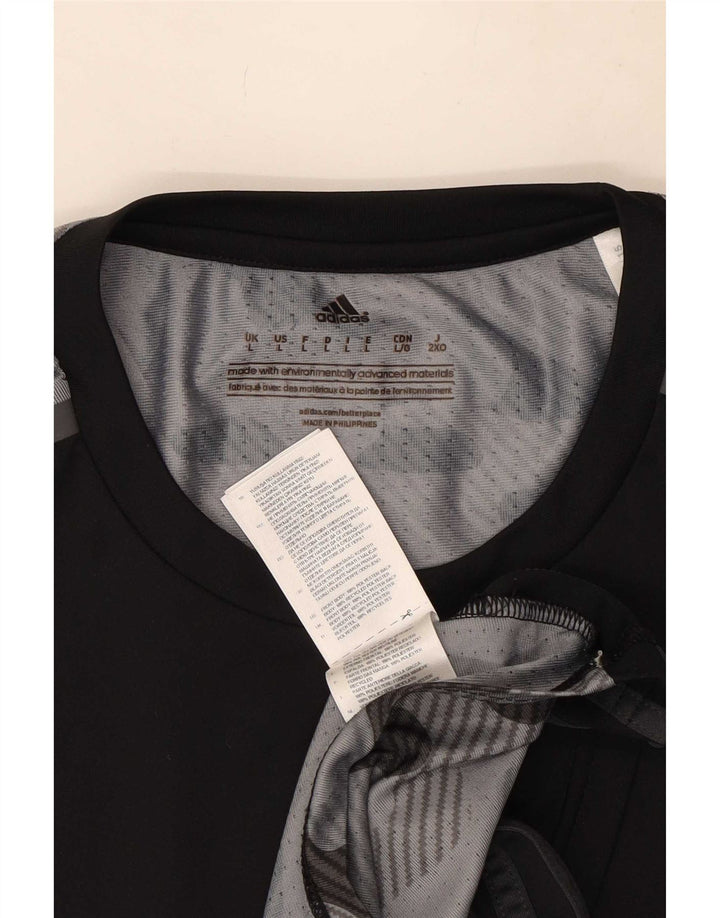 Adidas Męska kamizelka Climacool Top, duża, czarna, kamuflażowa, poliestrowa
