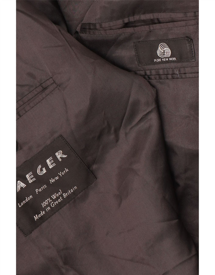 Męska marynarka dwurzędowa JAEGER IT 54 2XL Szara wełniana w prążki