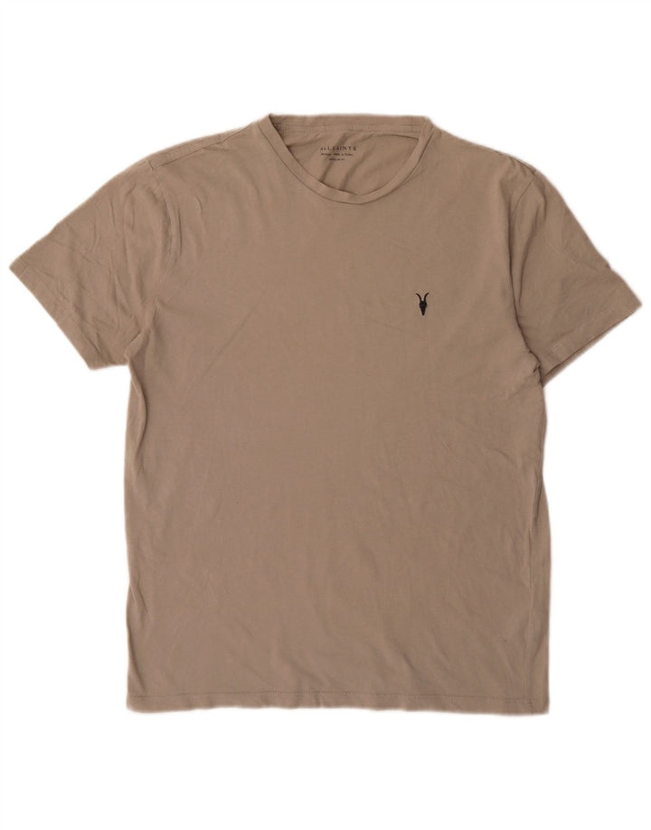 T-shirt męski All Saints o regularnym kroju, średnioszary, bawełniany
