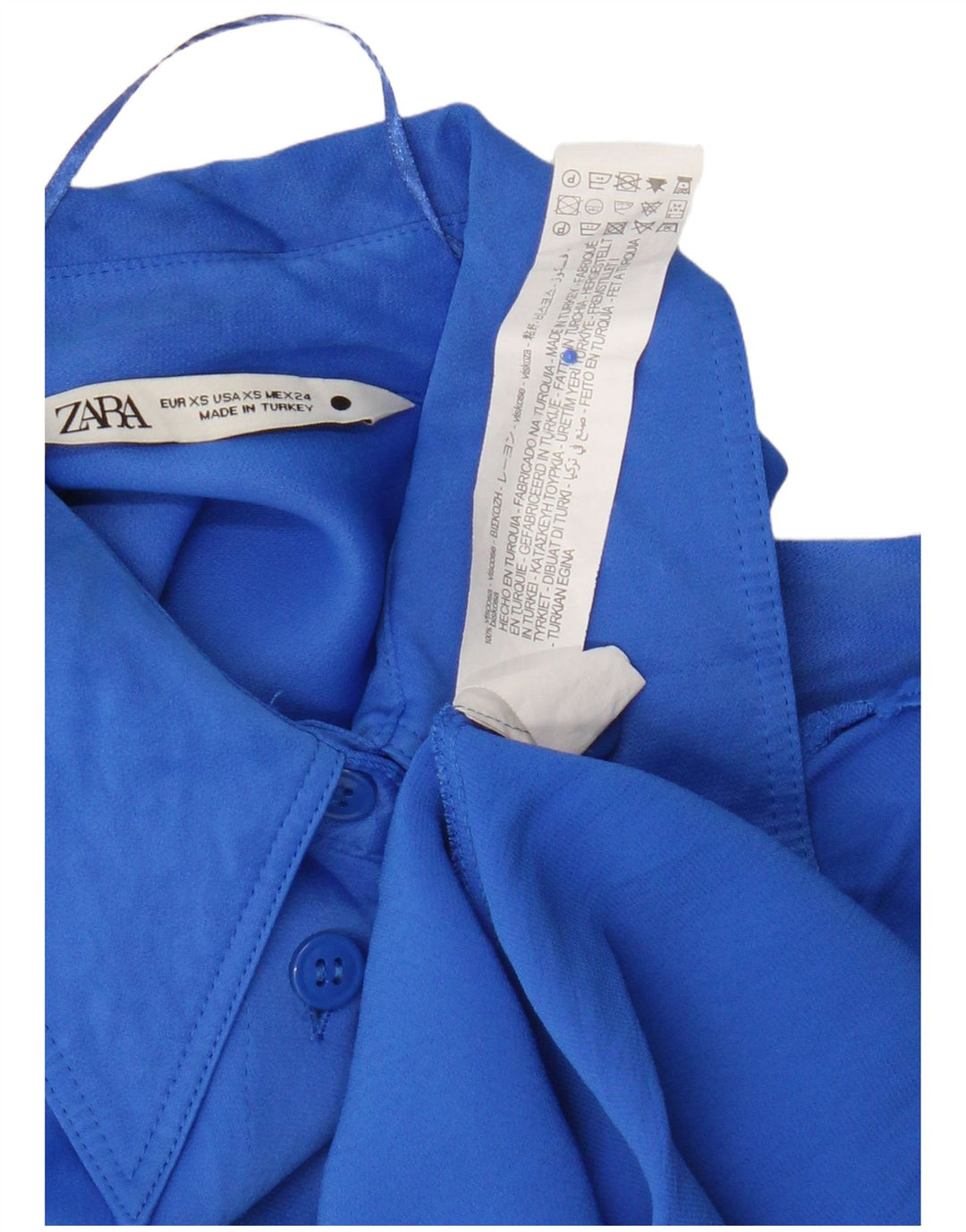 Koszula damska Zara UK 6 XS niebieska wiskoza