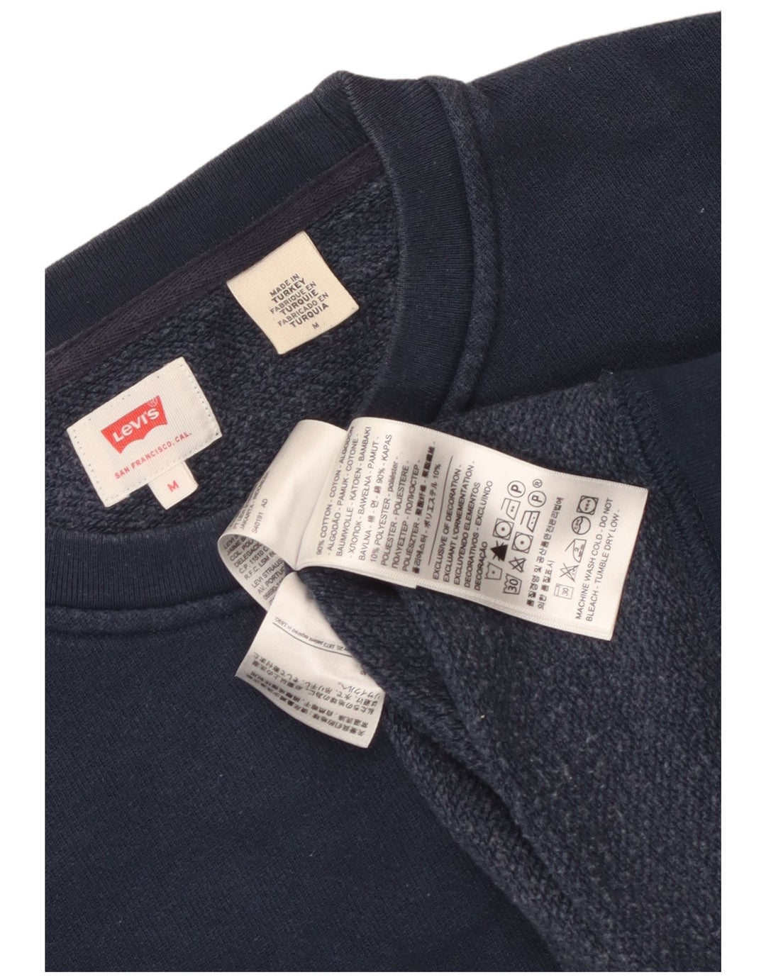 Męska bluza Levi's z grafiką, średnia, granatowa, bawełniana