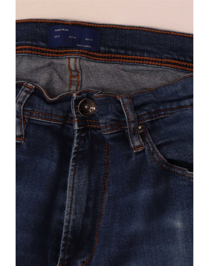 Męskie jeansy slim fit Zara EU 40 Medium W31 L32 Niebieskie
