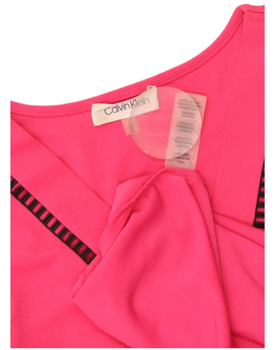Damski top z kamizelką CALVIN KLEIN UK 16, duży, różowy, poliester