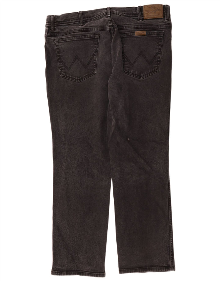 Męskie jeansy Wrangler o prostym kroju W38 L30, czarne, bawełniane