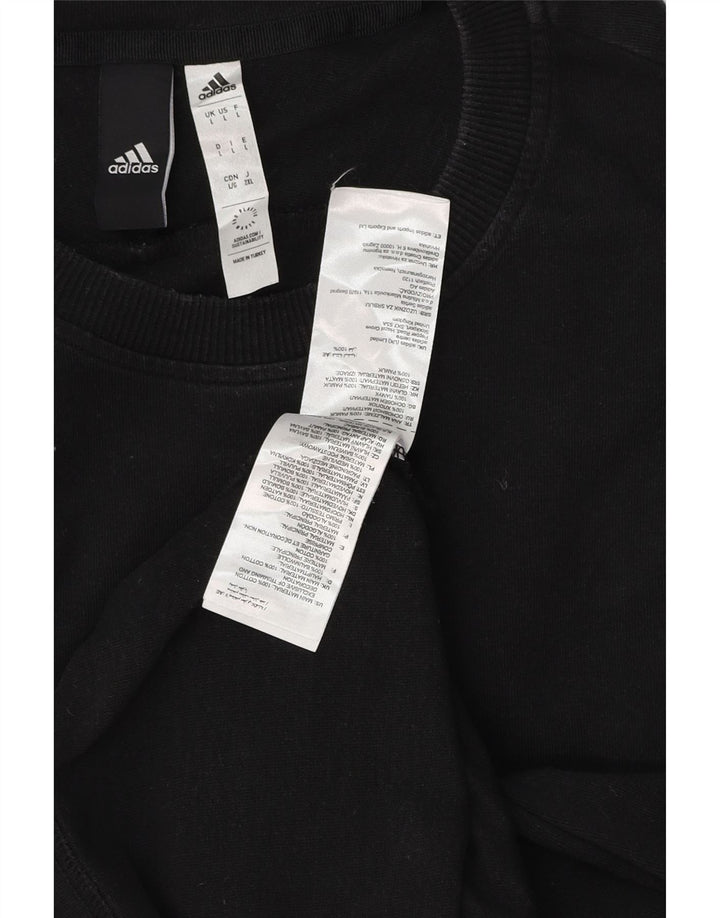 T-shirt męski ADIDAS, duży, czarny, bawełniany