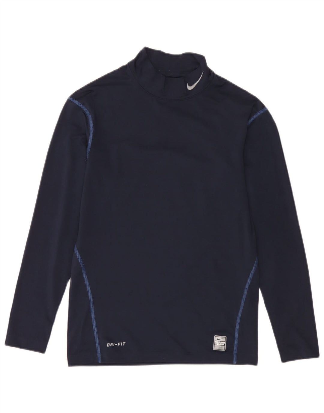 Męska koszulka Nike Dri Fit z długim rękawem, UK 42/44, duży granatowy poliester