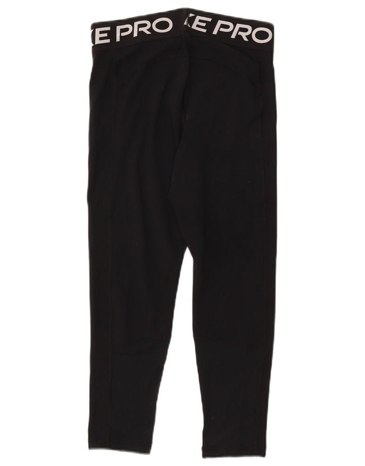 Damskie legginsy NIKE Dri Fit Graphic Capri UK 12, średni czarny poliester