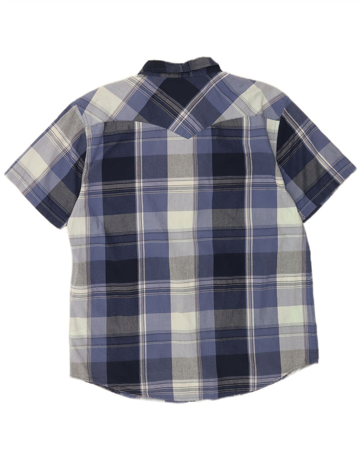 Męska koszula z krótkim rękawem Levi's XL, niebieska kratka, bawełniana