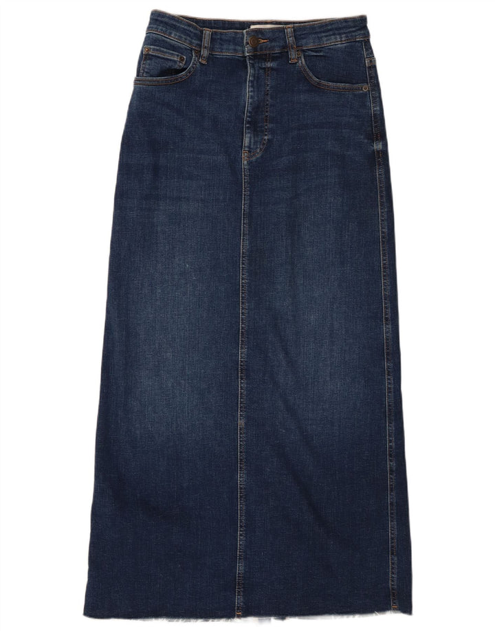 Spódnica damska Zara Maxi Denim Medium W28 Granatowa bawełna