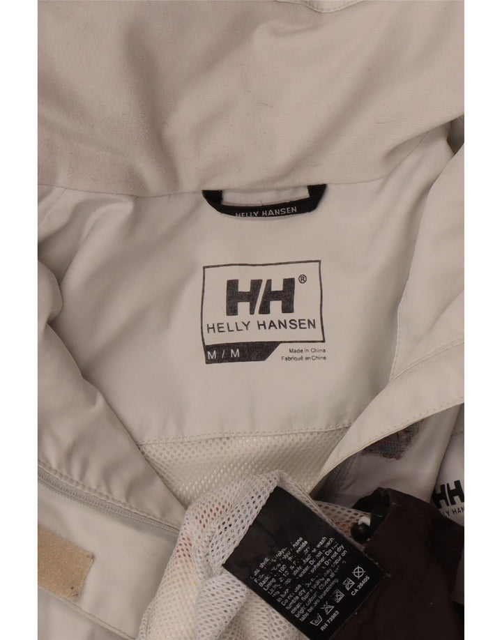 Damska kurtka przeciwdeszczowa z kapturem Helly Hansen UK 14 w kolorze złamanej bieli