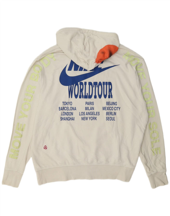 Męski sweter z kapturem Nike Graphic 2XL Biała bawełna
