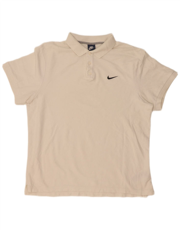 Męska koszulka polo Nike 2XL Biała bawełna