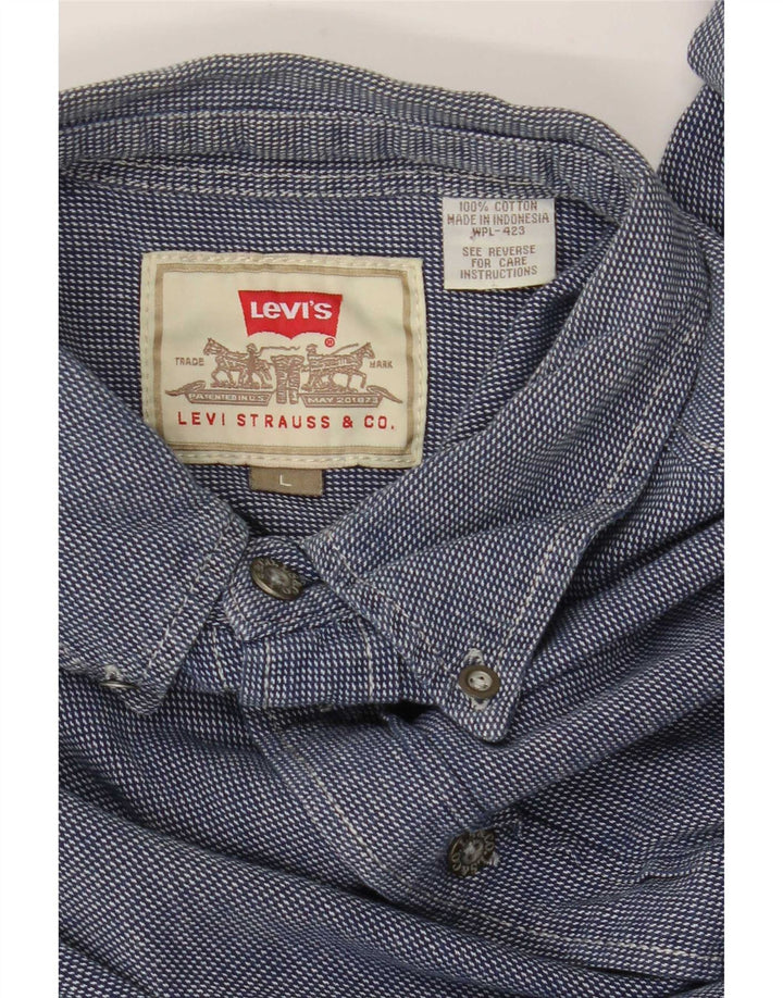Koszula męska Levi's, duża, niebieska, bawełniana