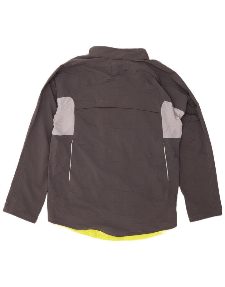 Męska kurtka wiatrówka REEBOK UK 40, duży szary poliester w blokach kolorów