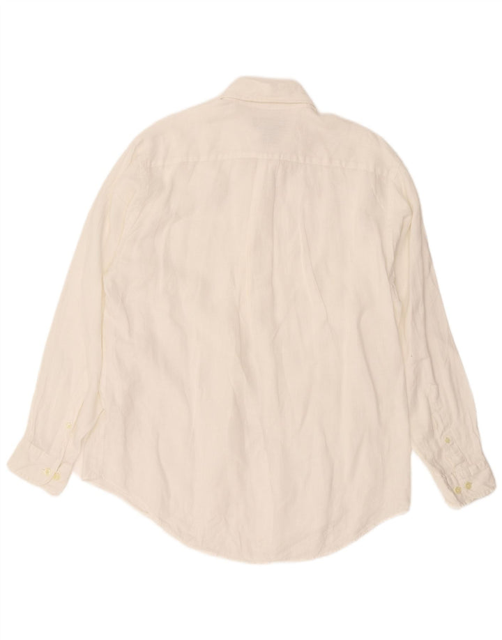 Koszula męska Brooks Brothers, średnia biała lniana