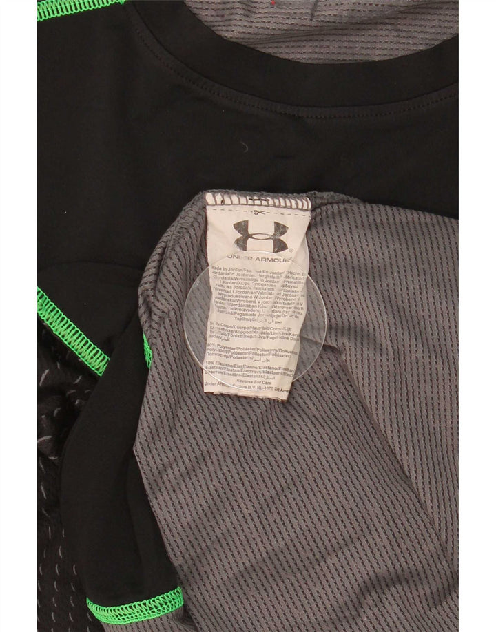 Under Armour Męski T-shirt Top Mały Czarny Geometryczny Poliester