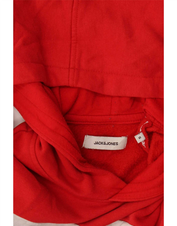 Męski sweter z kapturem i grafiką Jack & Jones, mały, wielokolorowy blok kolorów