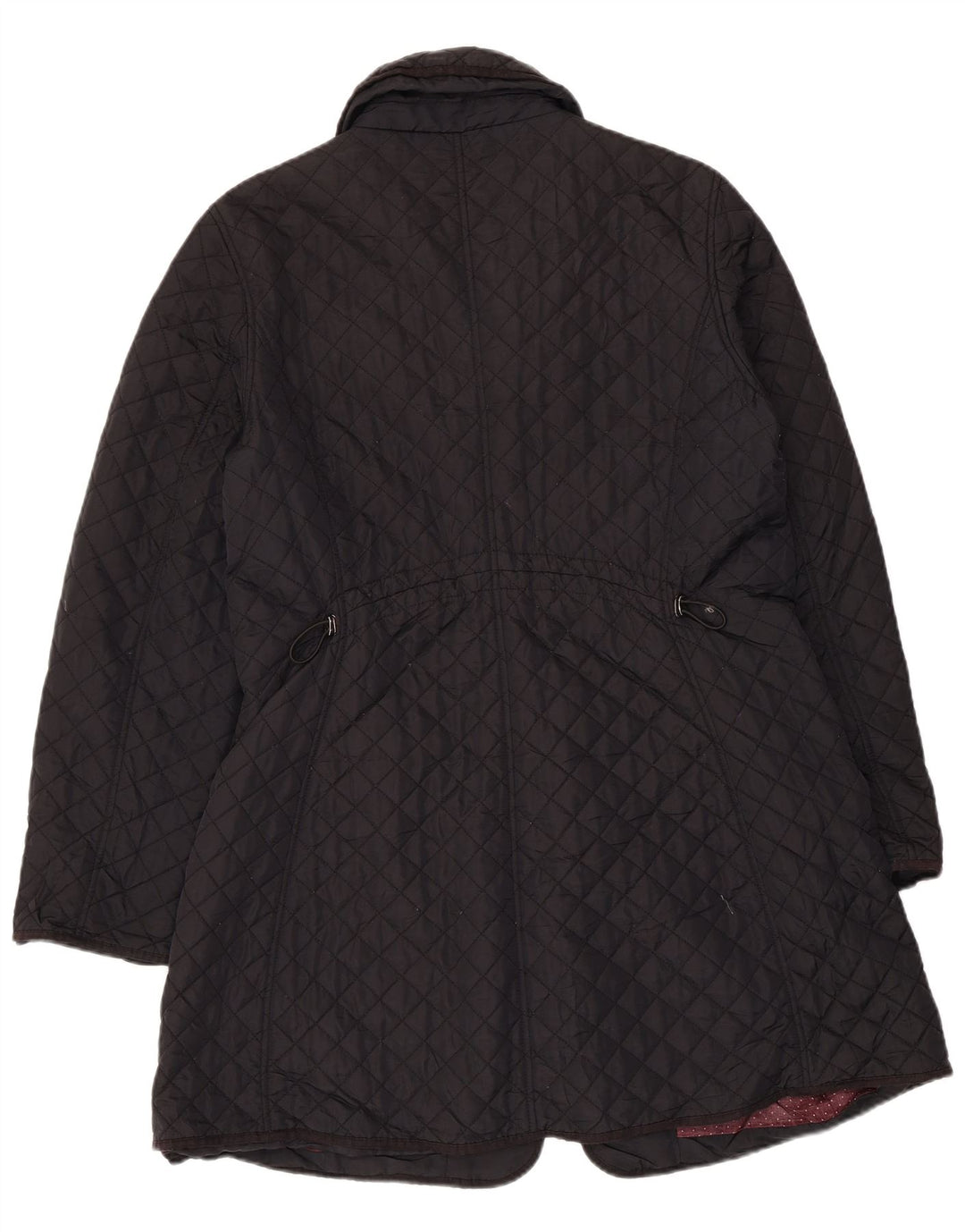 Damski pikowany płaszcz Hobbs UK 14, duży, czarny nylon
