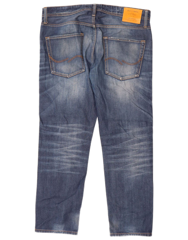 Męskie jeansy Jack & Jones Mike Straight W34 L30 Niebieskie bawełniane
