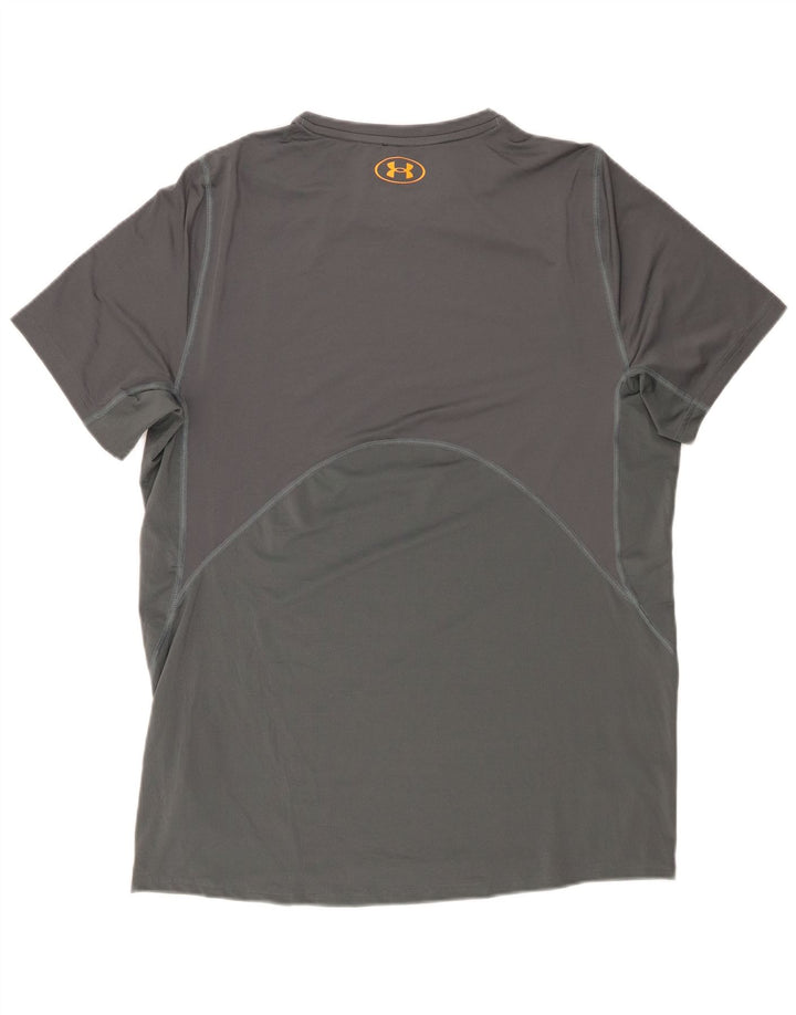 Męski t-shirt Under Armour Heat Gear, duży, szary, kamuflażowy poliester