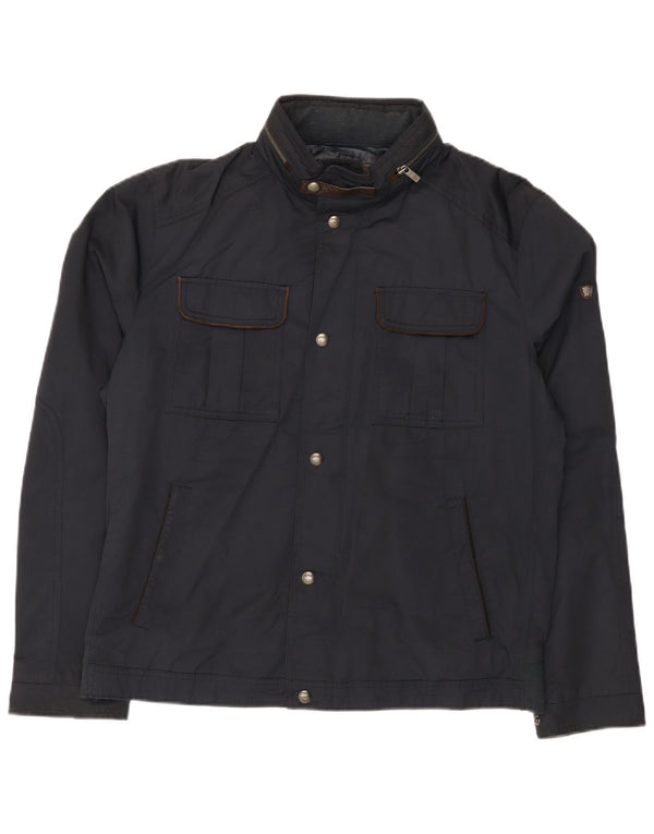 Męska kurtka z kapturem Massimo Dutti UK 42 XL, granatowa, bawełniana