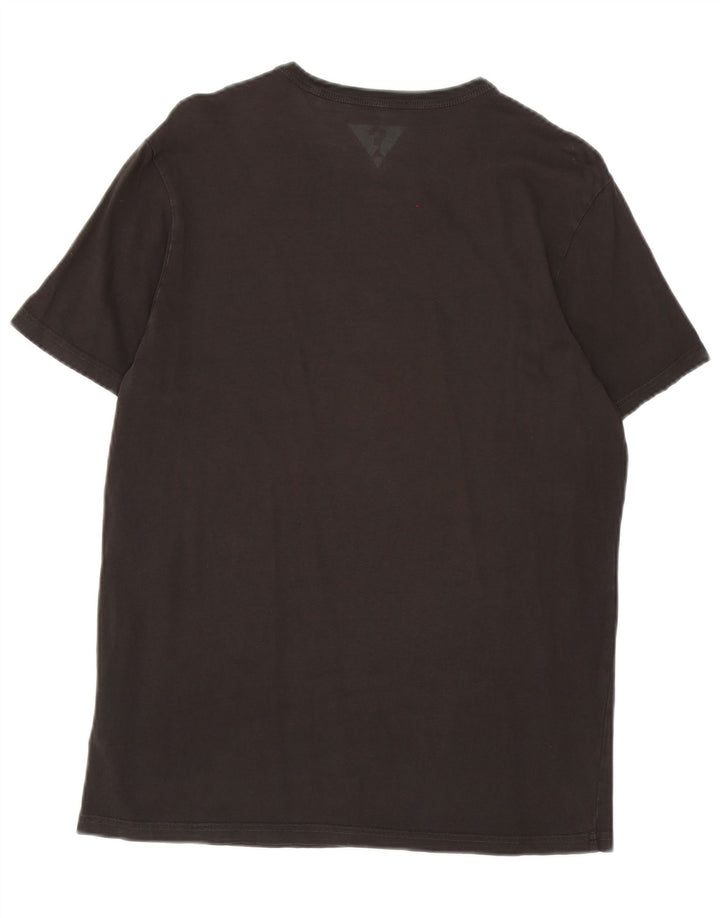 Męski T-shirt Guess z grafiką, średni czarny, bawełniany