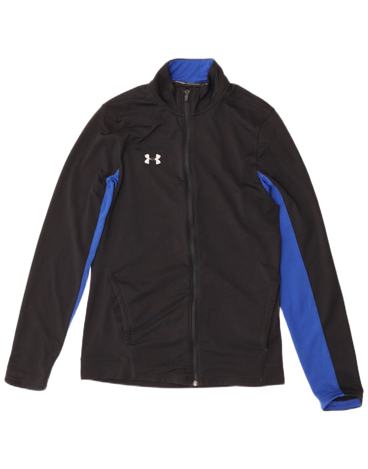 Męska kurtka dresowa Under Armour, średnia czarna, poliestrowa w blokach kolorystycznych