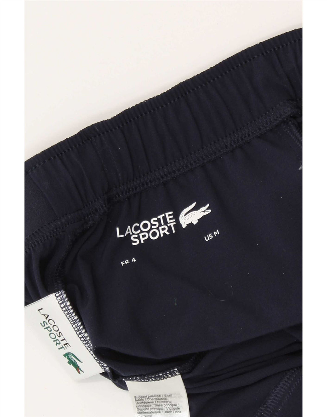 Męskie spodenki sportowe Lacoste z grafiką, rozmiar 4, średni granatowy poliester