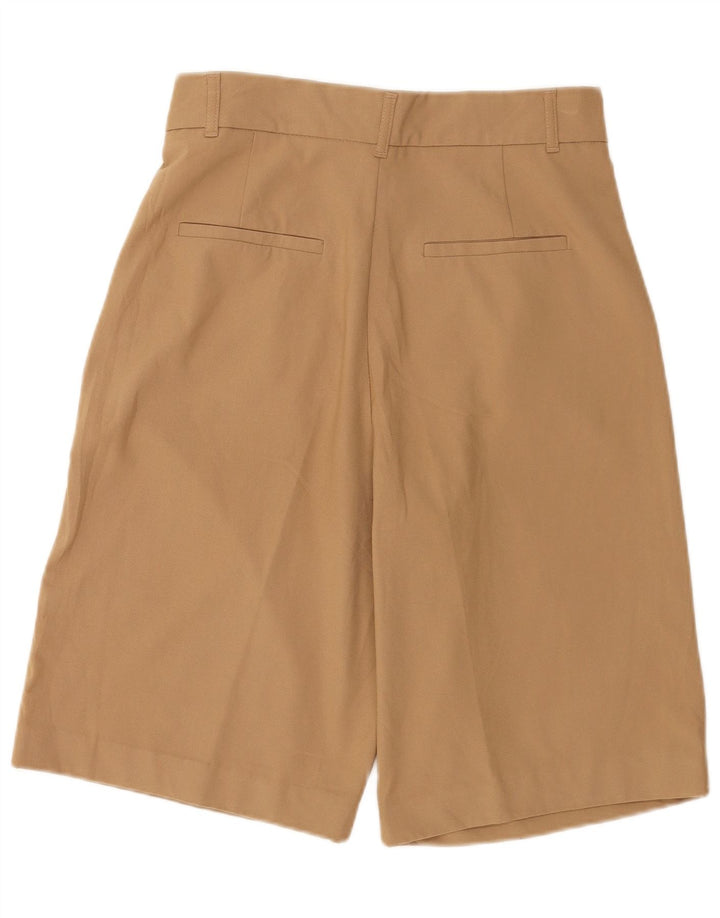 Damskie spodenki chino z wysokim stanem, średnie W28, brązowy poliester Zara