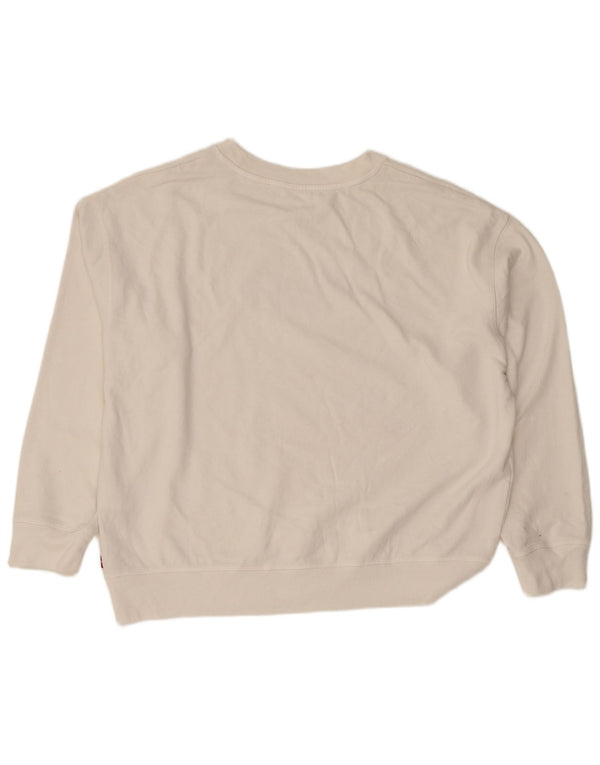 Damska bluza Levi's z grafiką, UK 18 XL, biała bawełna