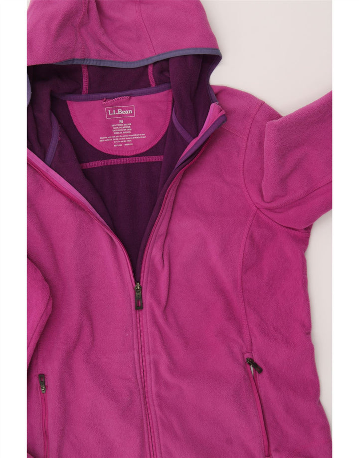 L.L.BEAN Womens Hooded Fleece Jacket UK 14 Medium Purple Polyester Vintage L.L.Bean and Second-Hand L.L.Bean from Messina Hembry 