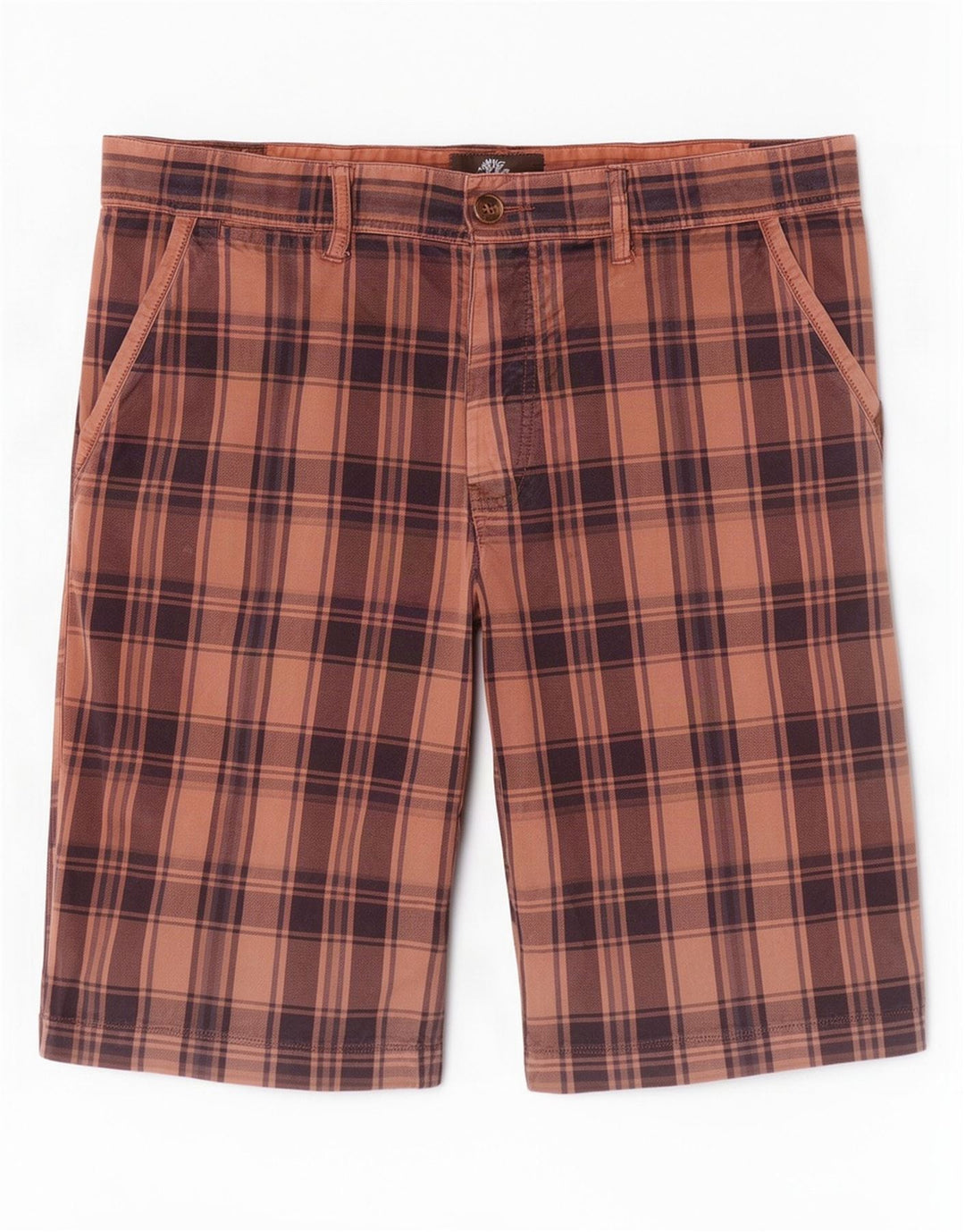 Męskie szorty Chino Timberland W36 w dużą brązową kratę, bawełniane
