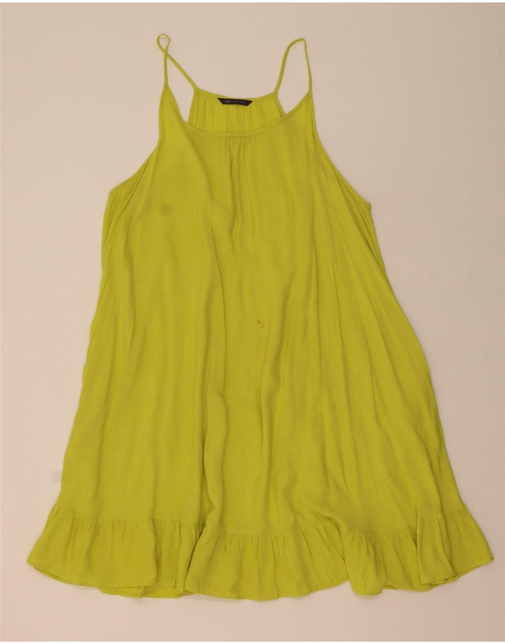 MARKS & SPENCER Damska sukienka oversize namiotowa UK 16, duża, żółta wiskoza
