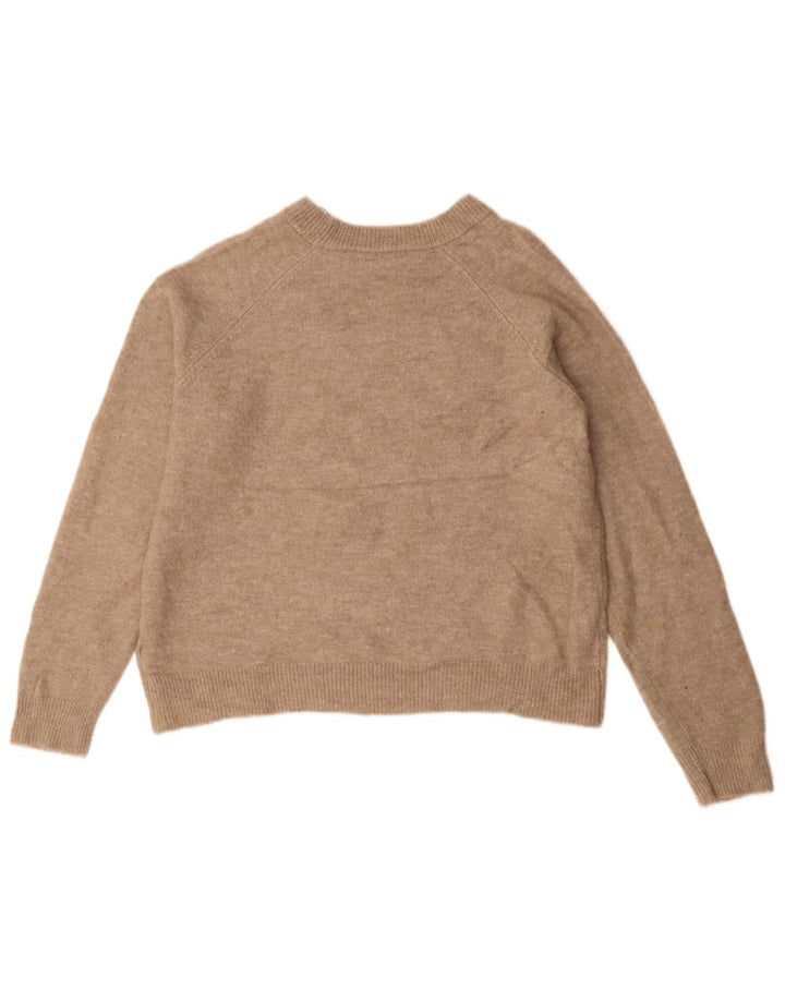 Sweter damski Zara z dekoltem w łódkę UK 14, średni beż, poliamid