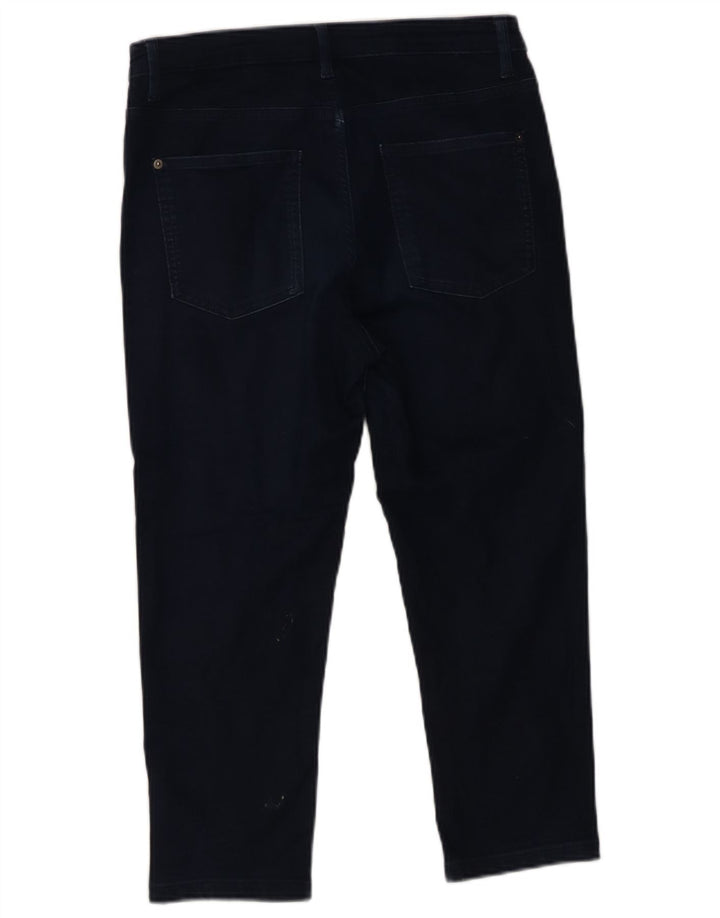 Marks & Spencer Damskie Cropped Jeans UK 12 Medium W32 L21 Granatowa bawełna