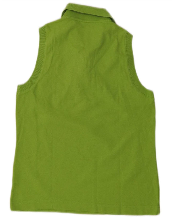 FILA Womens Sleeveless Polo Shirt IT 42 Medium Green