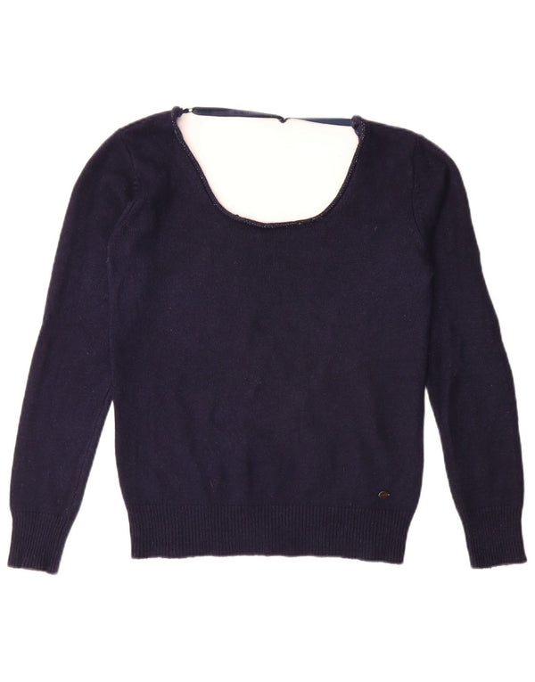 Sweter damski Guess z dekoltem w łódkę, UK 14, średni granatowy