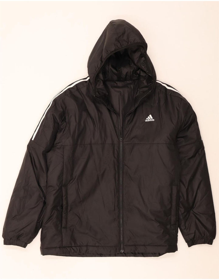 Męska kurtka wiatrówka Adidas z kapturem UK 44 2XL Czarny poliester
